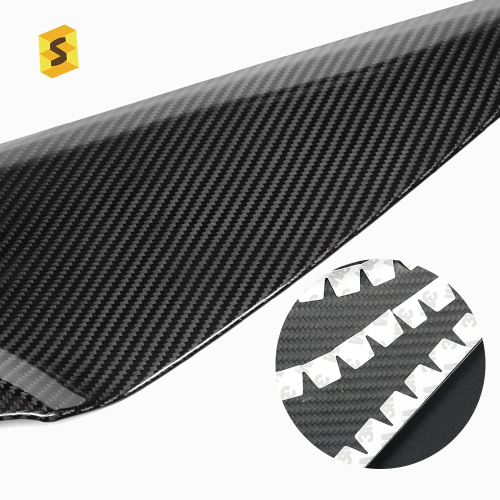 Shasha Carbon Fiber Dry Armrest Box Left Side Decorative Stickers Car Accessories for Chevrolet Corvette C8