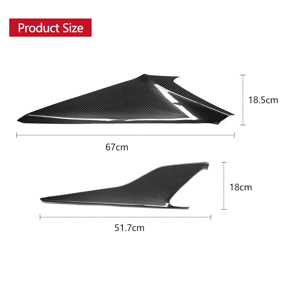 Shasha Carbon Fiber Dry Armrest Box Left Side Decorative Stickers Car Accessories for Chevrolet Corvette C8