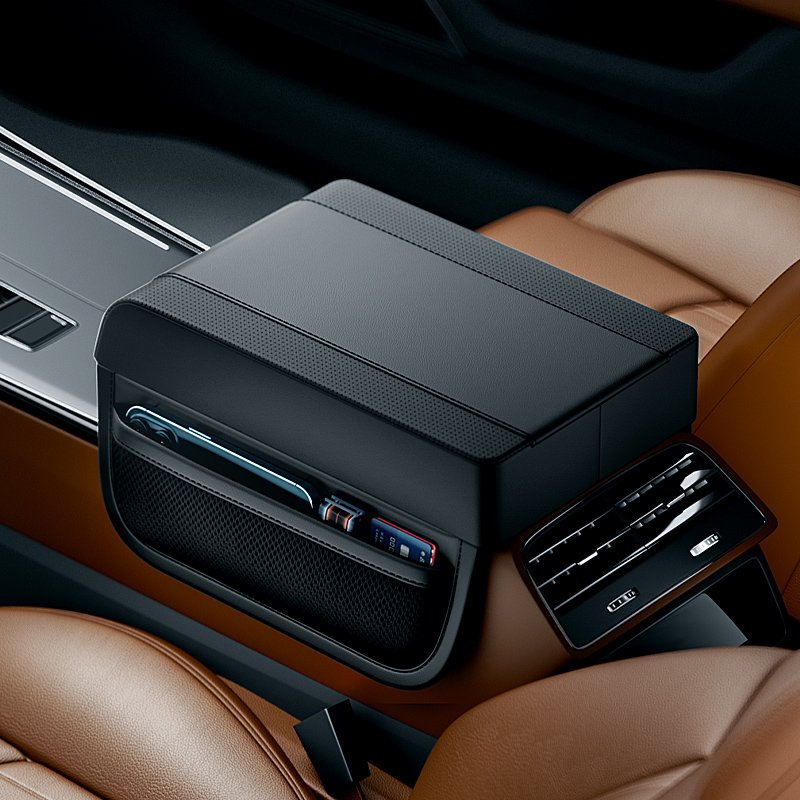 PU Leather Car Center Console Box Armrest Elevated Console Box Car Armrest Universal