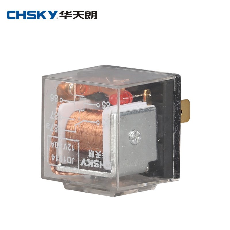 CHSKY Waterproof 12v 80A 4Pins Auto Relay With LED Transparent Auto Relay for Car Normally Open Car Relay CH-80124L