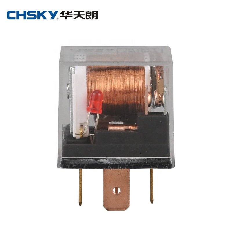 CHSKY Waterproof 12v 80A 4Pins Auto Relay With LED Transparent Auto Relay for Car Normally Open Car Relay CH-80124L
