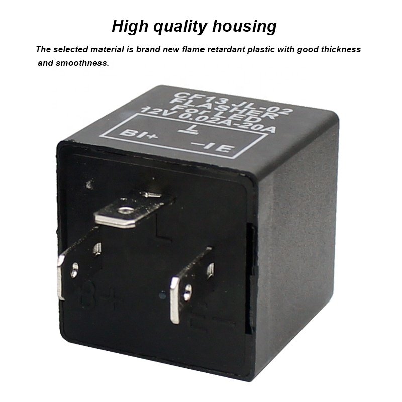 3 Pin Motorcycle Electronic LED Flasher Car Relays Blinker Fix Turn Signal S 12V Relay for LED Bulbs Indicators CF13 JL-02