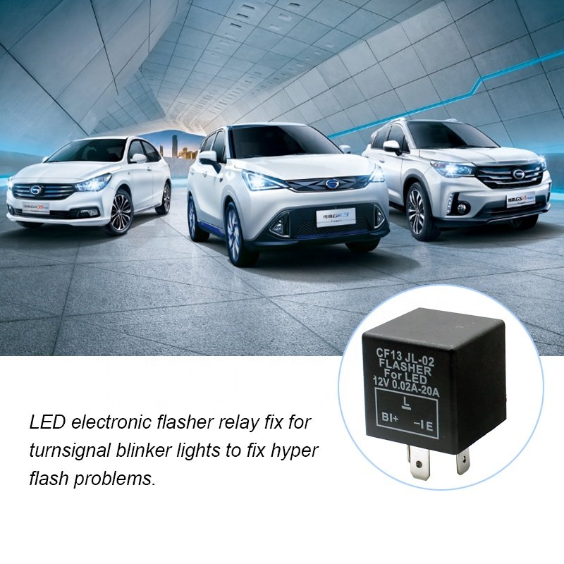3 Pin Motorcycle Electronic LED Flasher Car Relays Blinker Fix Turn Signal S 12V Relay for LED Bulbs Indicators CF13 JL-02