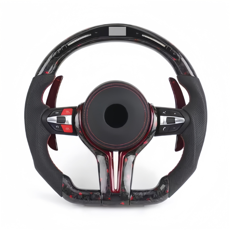 Custom Leather Carbon Fiber Smart LED M Sport Steering Wheel For BMW E90 E60 E46 F30 F10 M2 M3 M4 M5 M6 X5 F30 High Quality