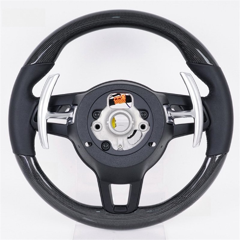 Customized Carbon Fiber Leather Car Steering Wheel For Porsche Panamera Macan Cayenne 918 911 718 970 971 958 Car Accessories
