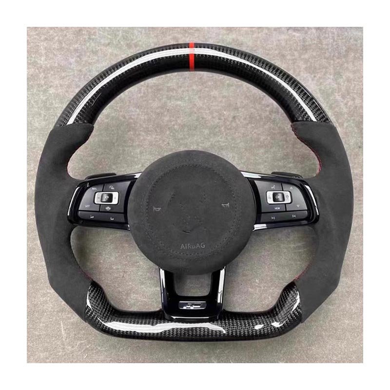 Deep 14Inch Racing Suede Leather Steering Wheel Car Rally Drift Steering Wheel Volantes For VW HONDA TOYOTA BMW