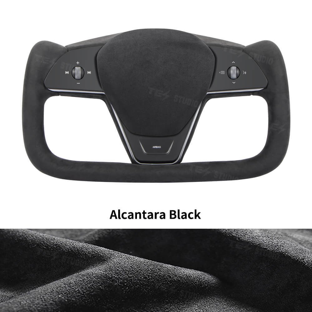Customized Alcantara Leather Integrated Yoke Steering Wheel Car Accessories For Tesla Model S X 2012-20 Leather Steering Wheel