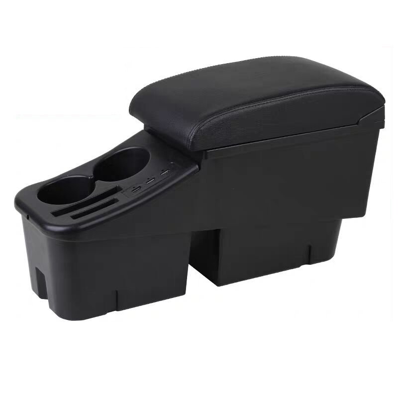 New Revision Universal Central Car Armrest Storage Box Cup Holder Ashtray Modification Adjustable Double Auto Armrest Box