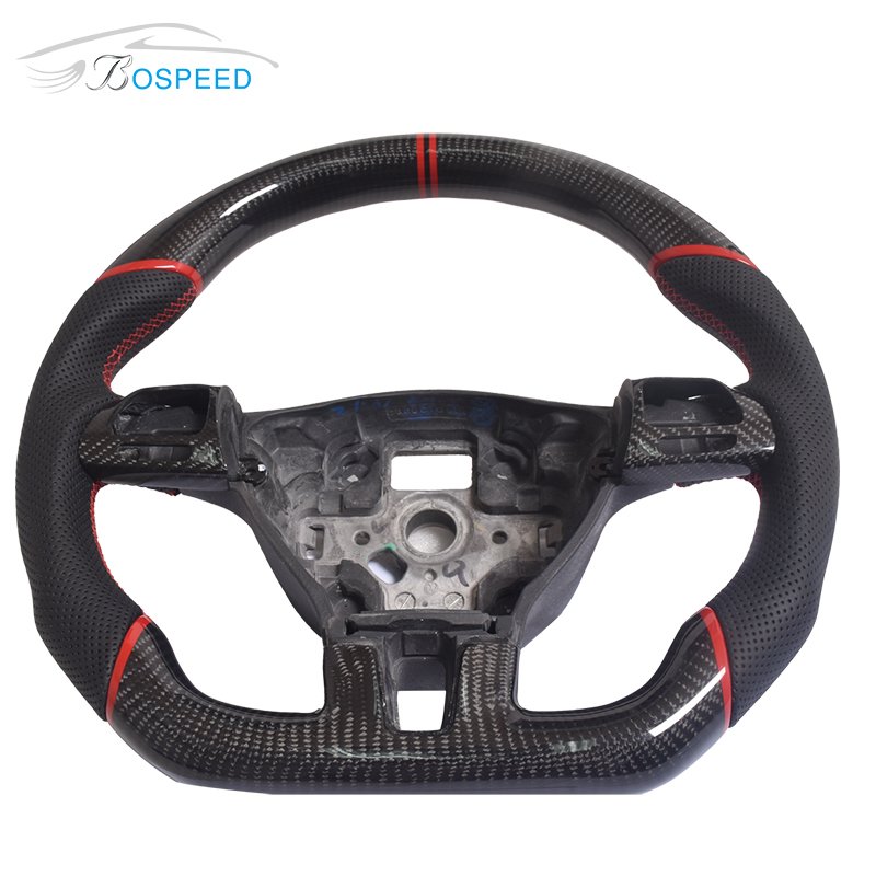 Factory Carbon fiber car steering wheel for VW CC with perforate leather