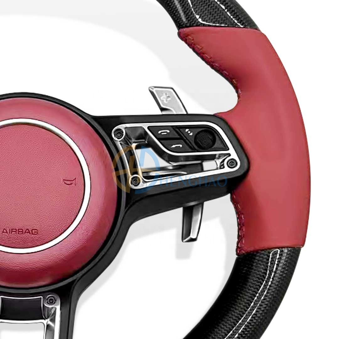 Custom Car Carbon Steering Wheel For Porsche Cayenne 718 991 911 Cayman Panamera Macan Upgraded Carbon Fiber Steering Wheel