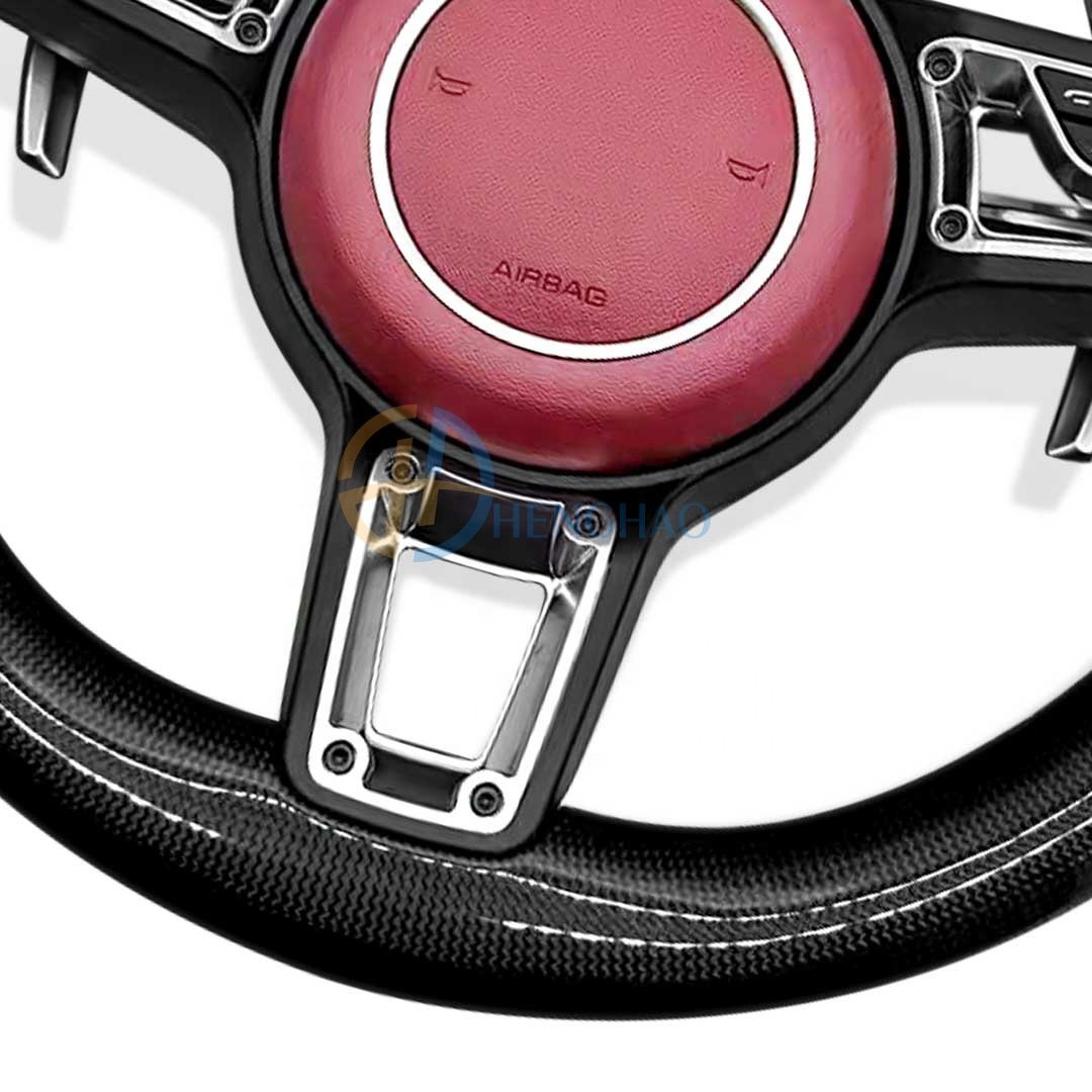 Custom Car Carbon Steering Wheel For Porsche Cayenne 718 991 911 Cayman Panamera Macan Upgraded Carbon Fiber Steering Wheel