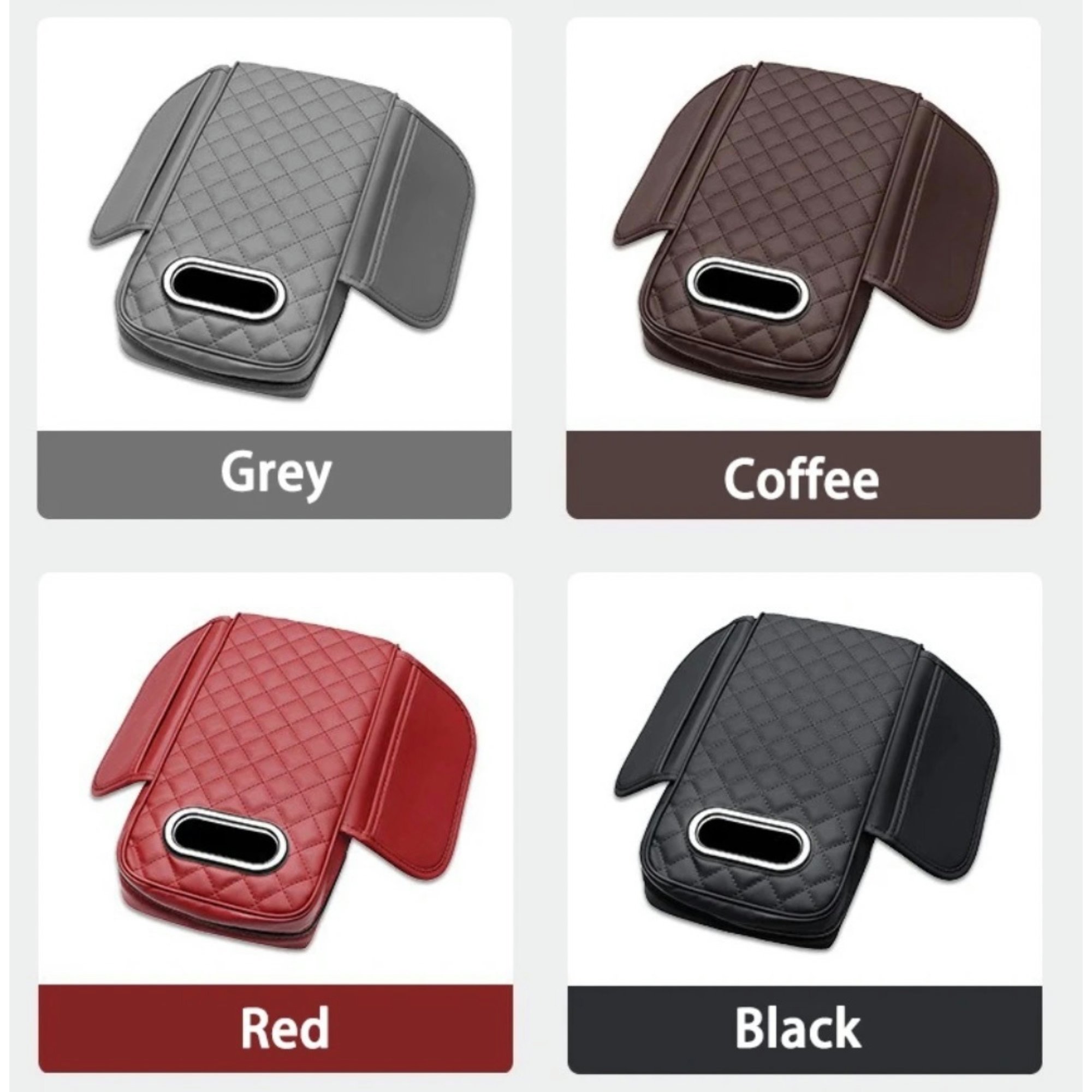 Multifunctional Thicken Car Armrest Storage Box Height Pad Universal Leather Memory Foam Auto Center Armrest Protective Cushion