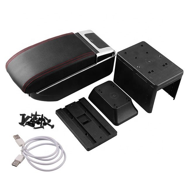 Universal Rotatable Top Car Center Armrest Arm Rest Console Storage Box Case New