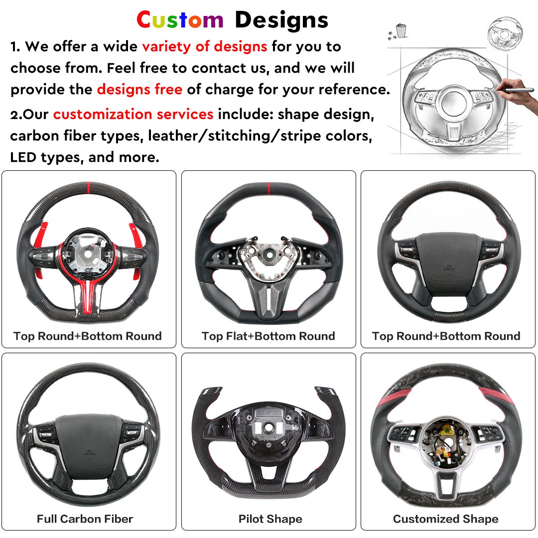 Customized 100% Real Carbon Fiber Steering Wheel For BMW F20 F22,F23 F45 M Sports F30 F31 F32 F33 F36 F87 M2 F80 M3 F82 F83