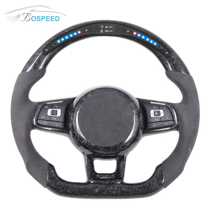 Forged Carbon Fiber LED Car Steering Wheel for VW Golf GTI
