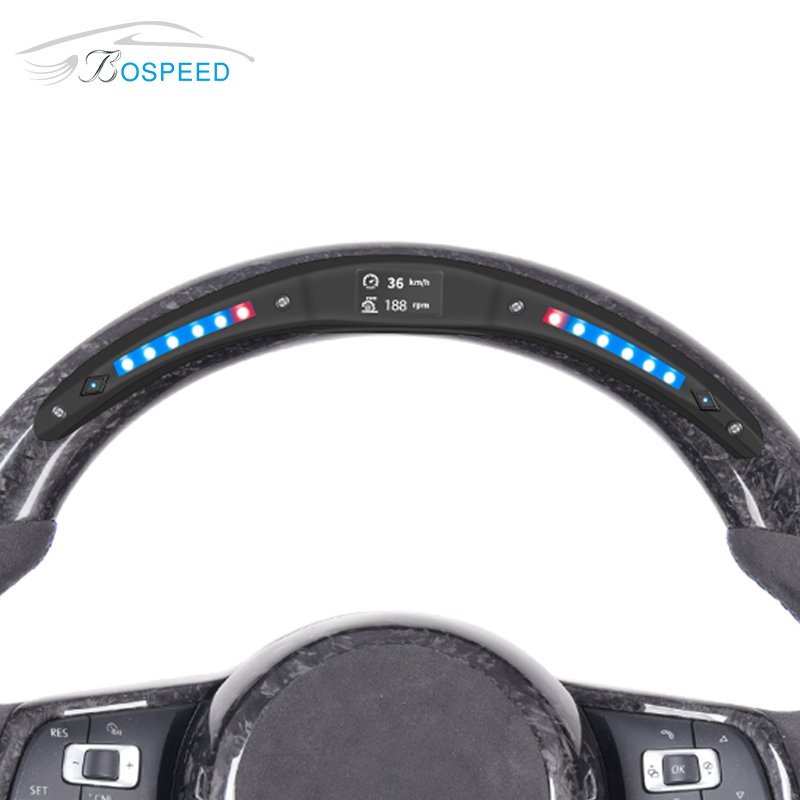 Forged Carbon Fiber LED Car Steering Wheel for VW Golf GTI