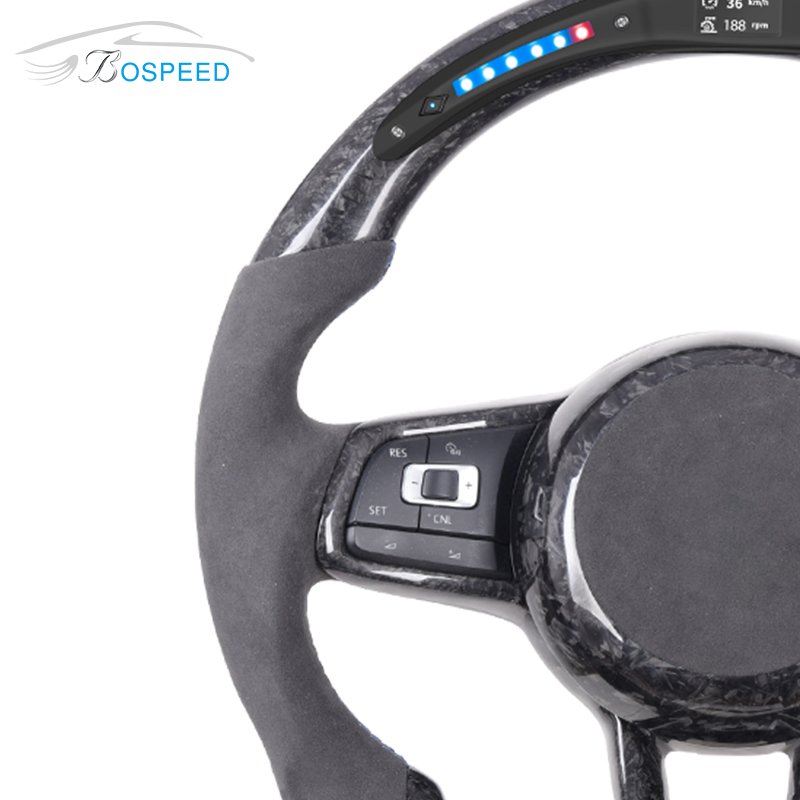 Forged Carbon Fiber LED Car Steering Wheel for VW Golf GTI