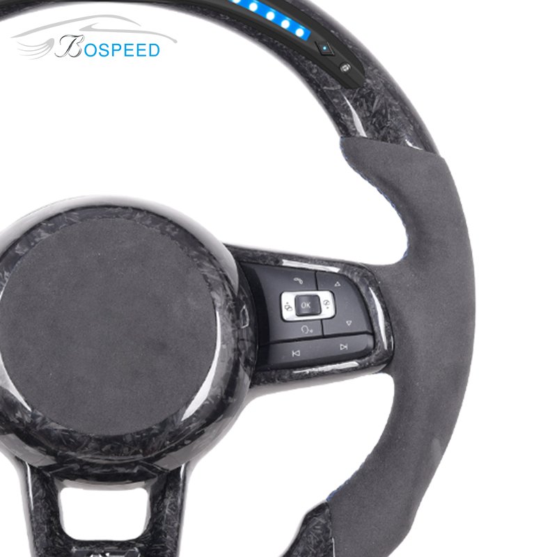 Forged Carbon Fiber LED Car Steering Wheel for VW Golf GTI