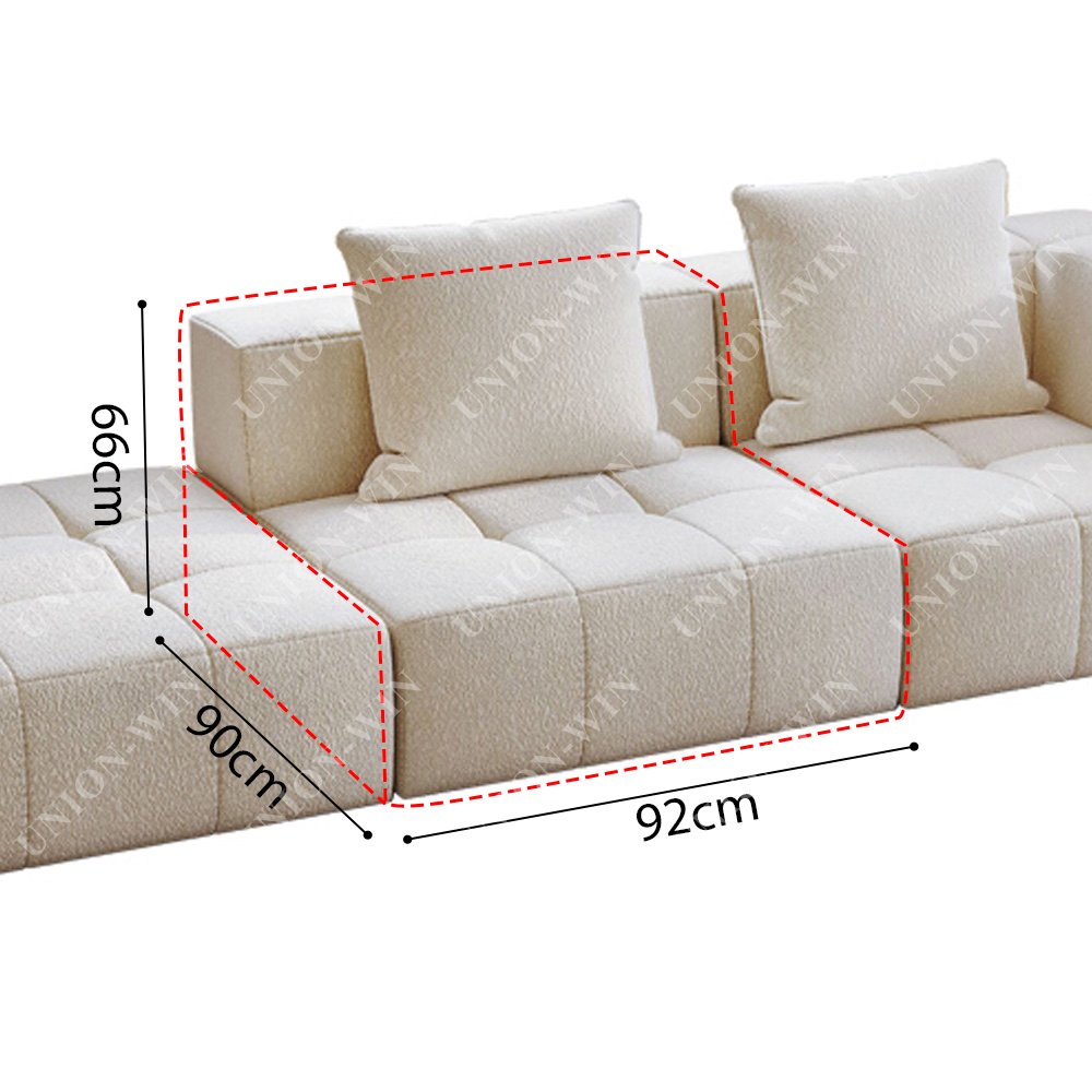 Union Win Tanzuo Modern Vacuum Compressed Sofa Tofu Height Density Sponge Modular Sofa for Living Room Cord Sofa Tanzuo
