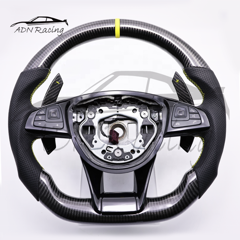 Customized Carbon Fiber Steering Wheel For Mercedes-Benz AMG W205 C63 E63 GT63 GTS63 GTC63 A45 2014-2017