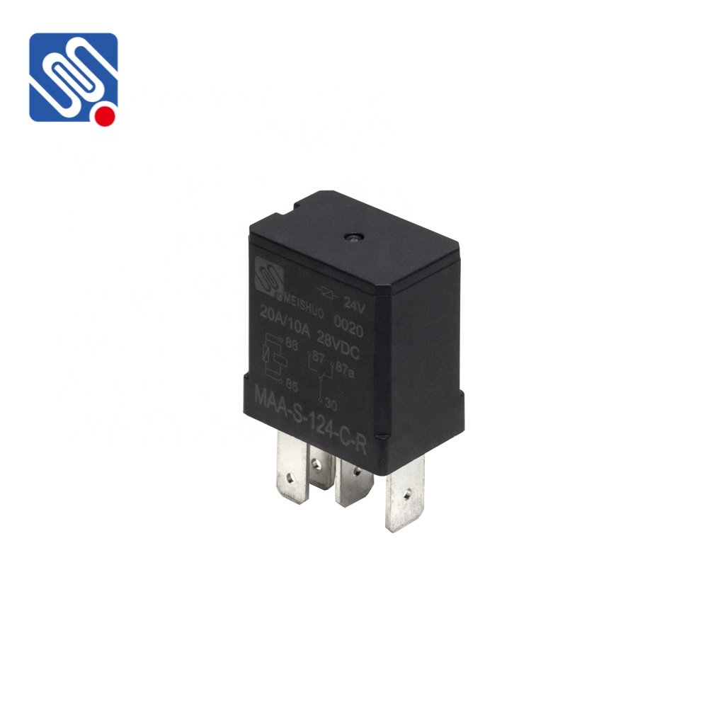 Meishuo MAA-S-124-C-R Relay Micro Automotive Relay Universal Auto 35a 24vdc 5pin Car Relay