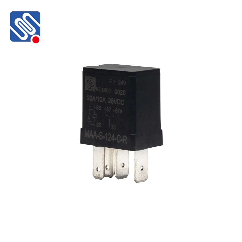 Meishuo MAA-S-124-C-R Relay Micro Automotive Relay Universal Auto 35a 24vdc 5pin Car Relay