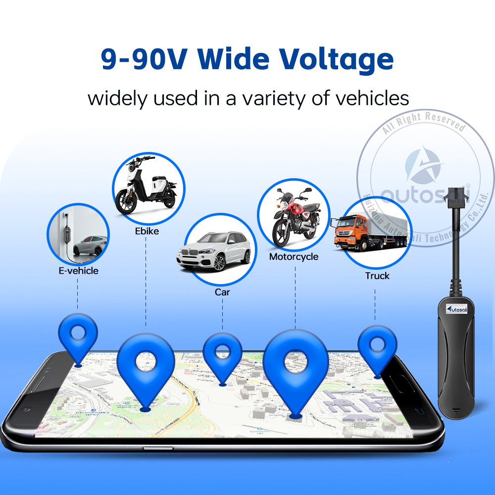 Auto-Sali V7 Rastreador GPS Para Auto ACC Detection Real Time GPS Tracker No Sim Card Fleet Management System