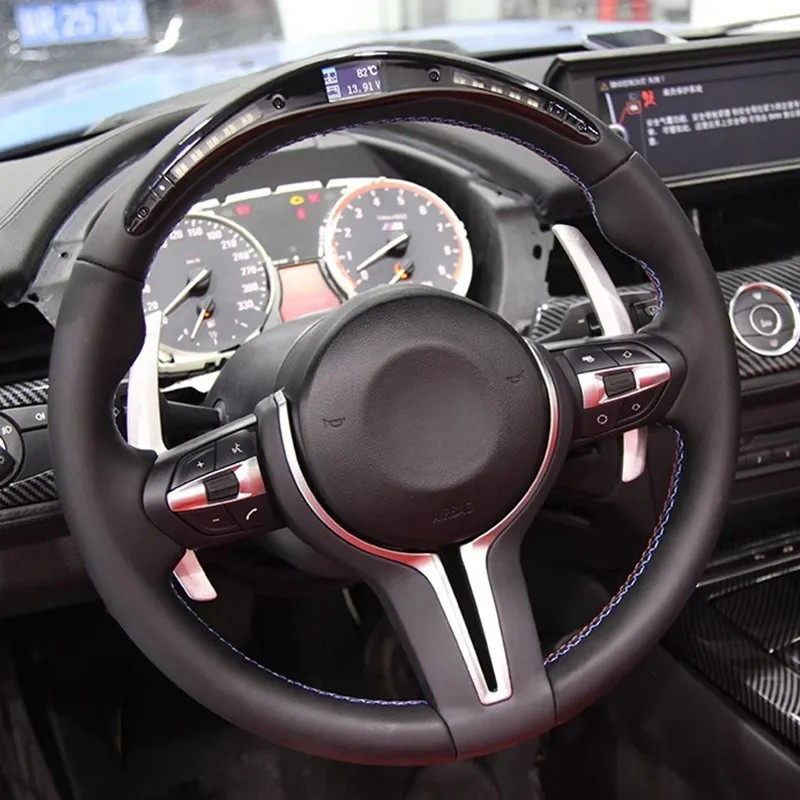 M Sport Volant Lenkrad With LED Display Leather Steering Wheel for BMW M3 F80 M4 F82 M5 F90 F10 F32 F30 E60 E90 E91 E92 Z4 E89