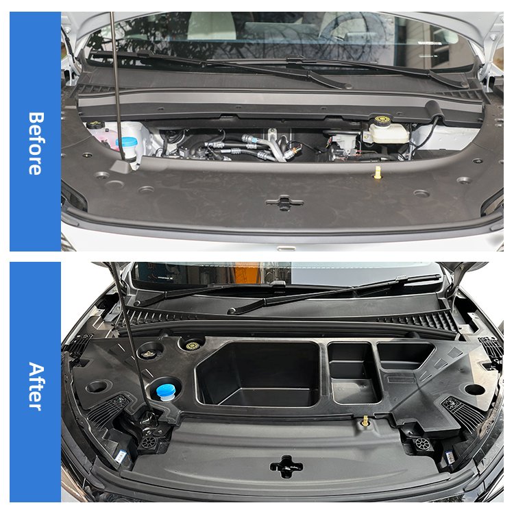 ATTO3 RHD Front Trunk Organizer Box Multi Function Car Organizers Head Storage for BYD ATTO 3 Frunk