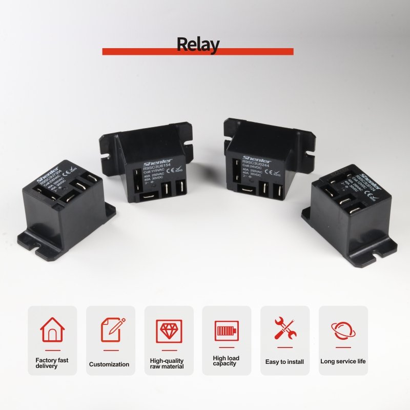 Shenler Power Relay R9SC3U7304 Air Conditioner Relay 40a