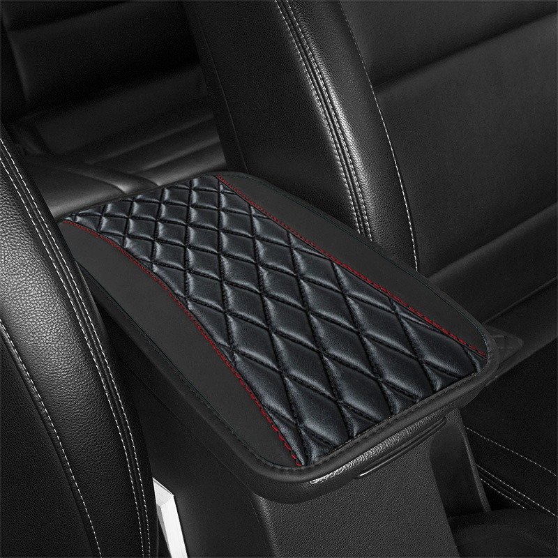 RTS Universal PU Leather Car Central Armrest Soft Cushion Cover Protection with Interior Storage Box