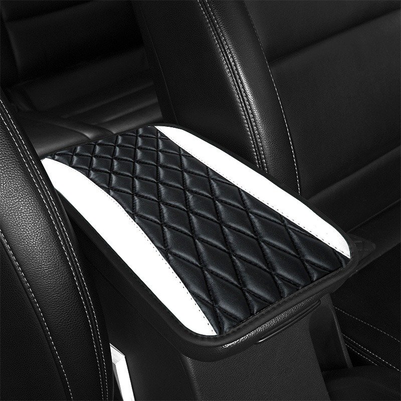 RTS Universal PU Leather Car Central Armrest Soft Cushion Cover Protection with Interior Storage Box