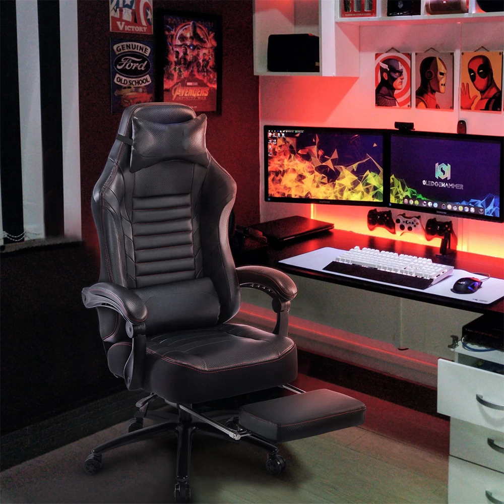 Popular Custom Modern Computer Black OEM Gamer Chair PC Racing Seat Recliner Gamer Simple Swivel Scaun De Birou Pentru Adulti