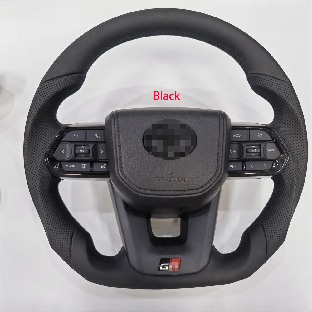 Upgrade LC300 Custom style steering wheel Style Steering wheel For Toyota LAND CRUISER LC79 LC76 Full leather Steering wheel