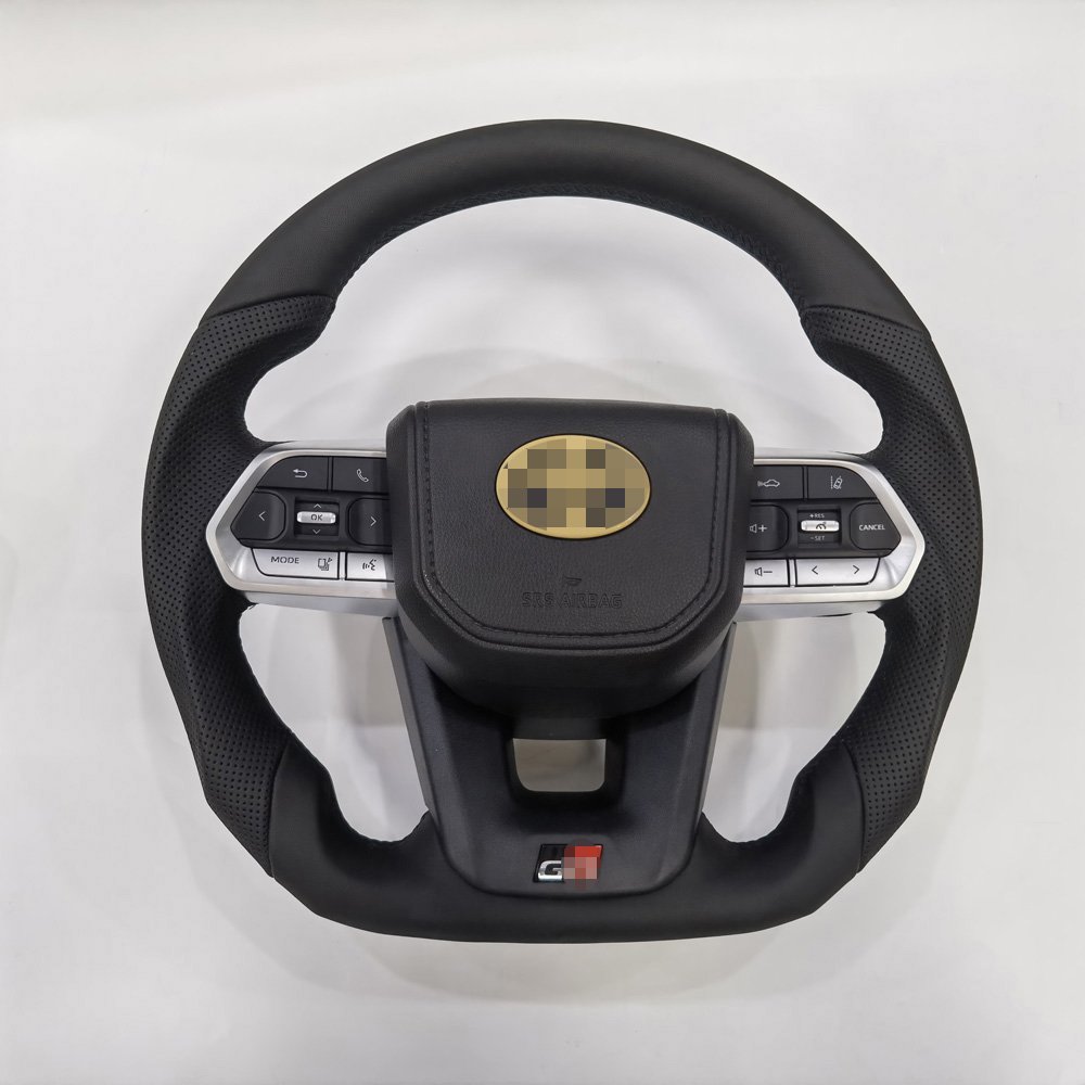 Upgrade LC300 Custom style steering wheel Style Steering wheel For Toyota LAND CRUISER LC79 LC76 Full leather Steering wheel