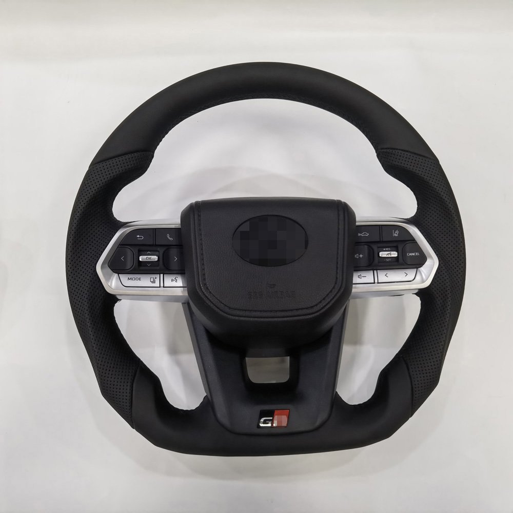 Upgrade LC300 Custom style steering wheel Style Steering wheel For Toyota LAND CRUISER LC79 LC76 Full leather Steering wheel