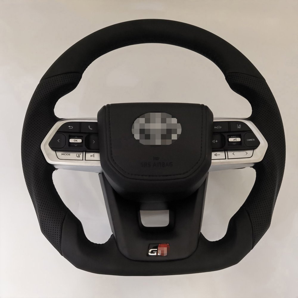 Upgrade LC300 Custom style steering wheel Style Steering wheel For Toyota LAND CRUISER LC79 LC76 Full leather Steering wheel