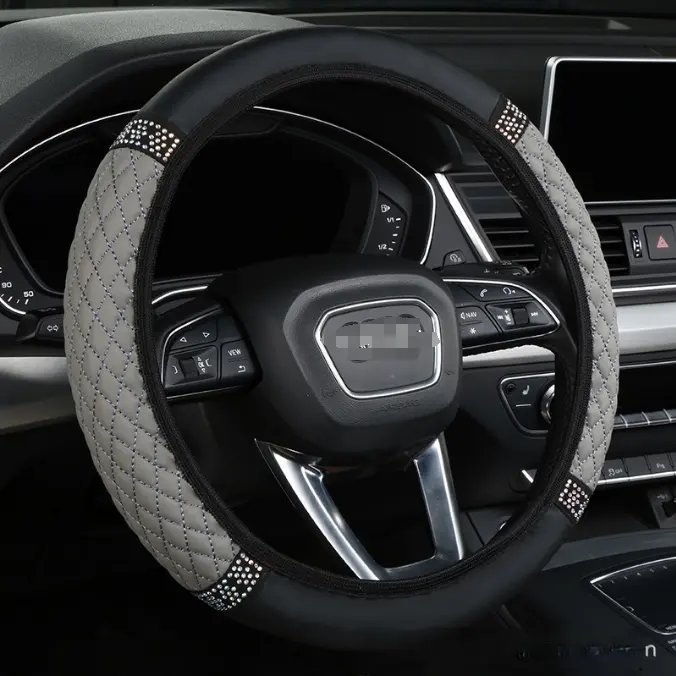 Easy install new model car steering leather cover with elastic band