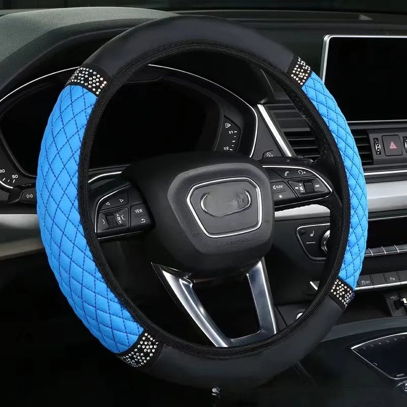Easy install new model car steering leather cover with elastic band