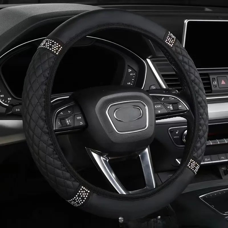 Easy install new model car steering leather cover with elastic band