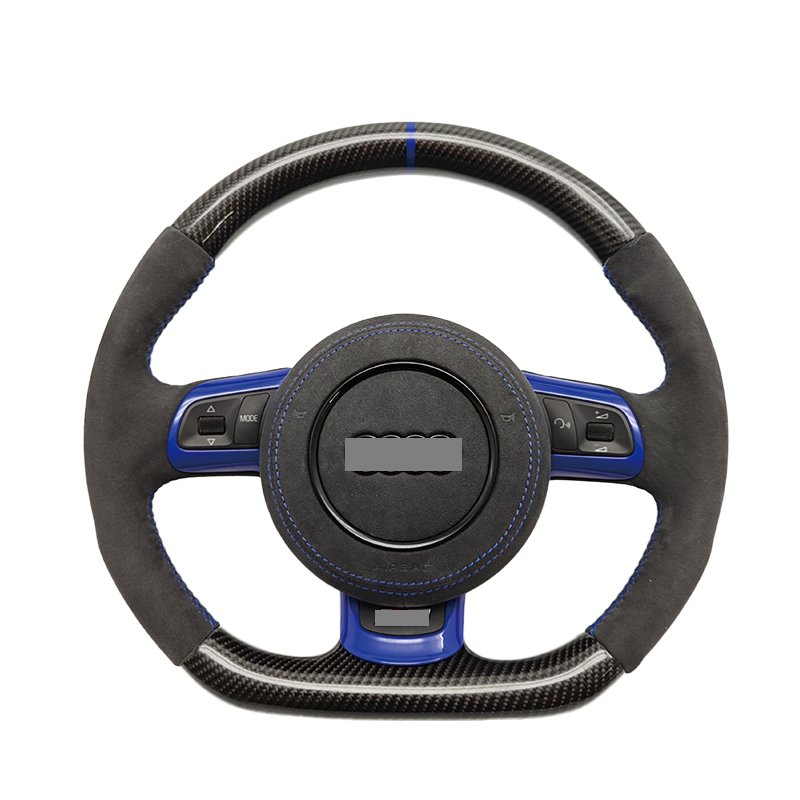 Carbon Fiber Steering Wheel For Audi Q5 Q7 A6 C6 Q8 SQ5 Q3 TTS TT MK2 A8 S5 A3