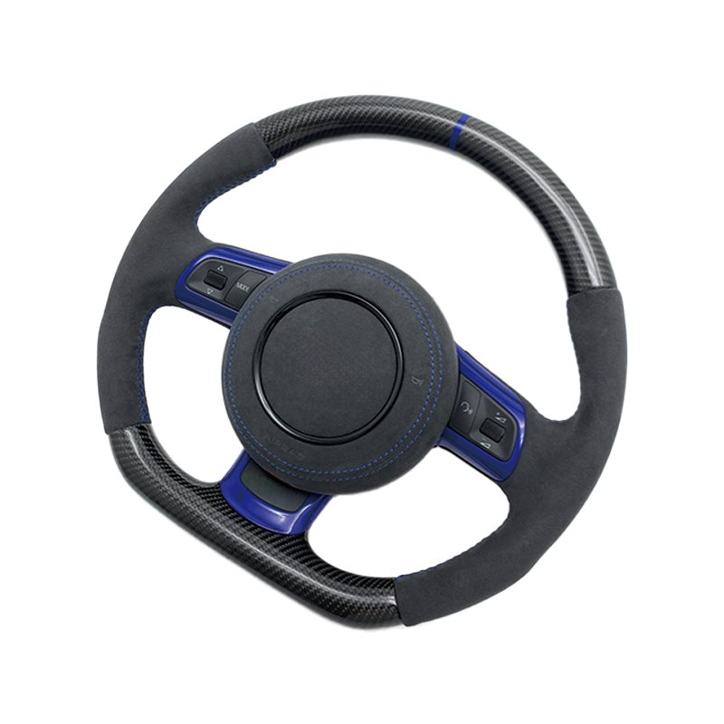 Carbon Fiber Steering Wheel For Audi Q5 Q7 A6 C6 Q8 SQ5 Q3 TTS TT MK2 A8 S5 A3
