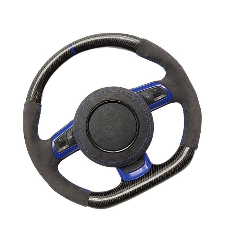 Carbon Fiber Steering Wheel For Audi Q5 Q7 A6 C6 Q8 SQ5 Q3 TTS TT MK2 A8 S5 A3