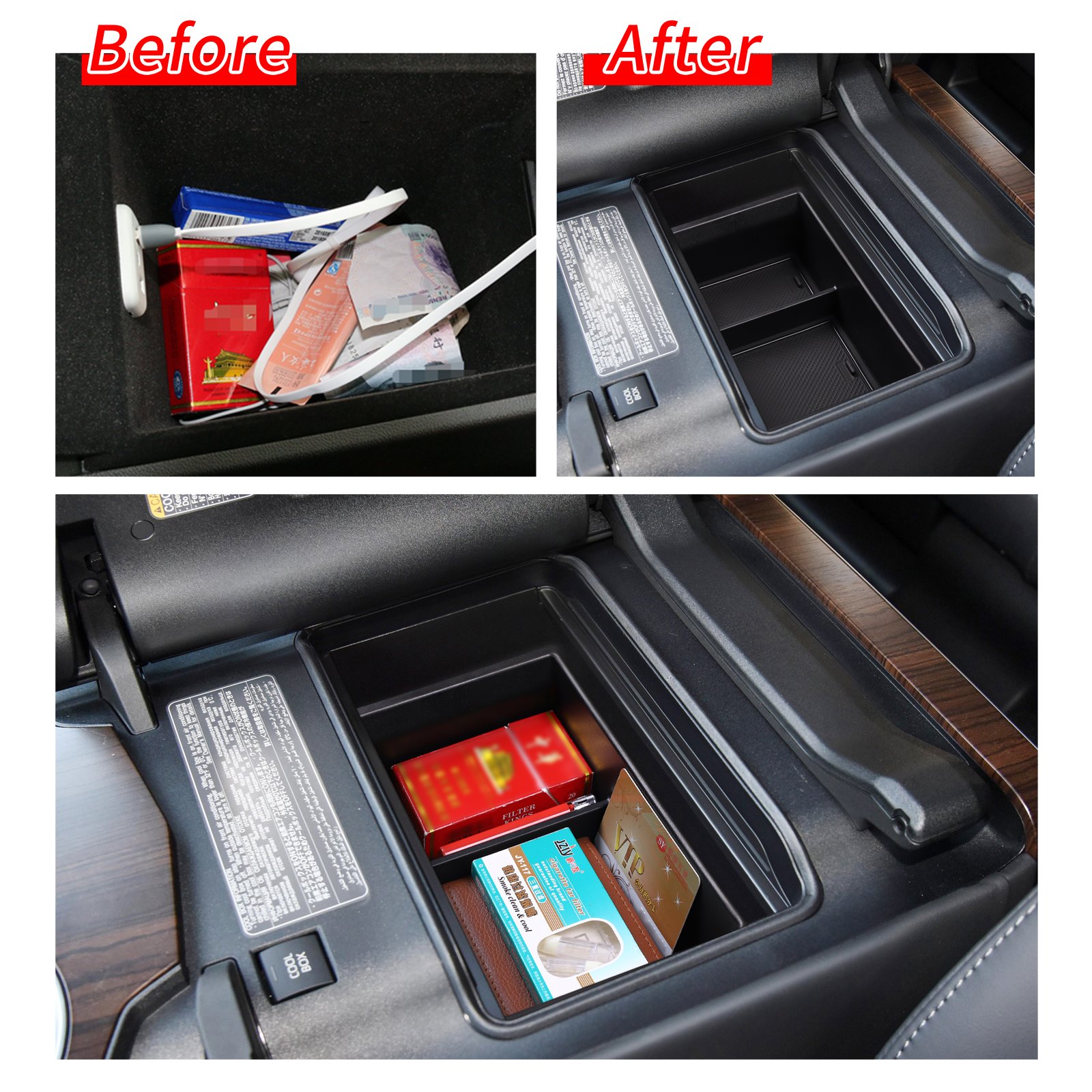 LC300 Central Console Armrest Storage Box for Toyota Land Cruiser 300 2022 Accessories Organizer