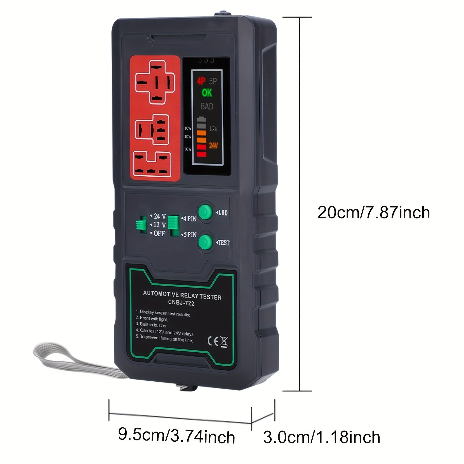 Universal Relay Tester Car Automotive 12v 24v Relays 4 Pin 5 Pin Diy Auto Relay Battery Circuit Checker Tool