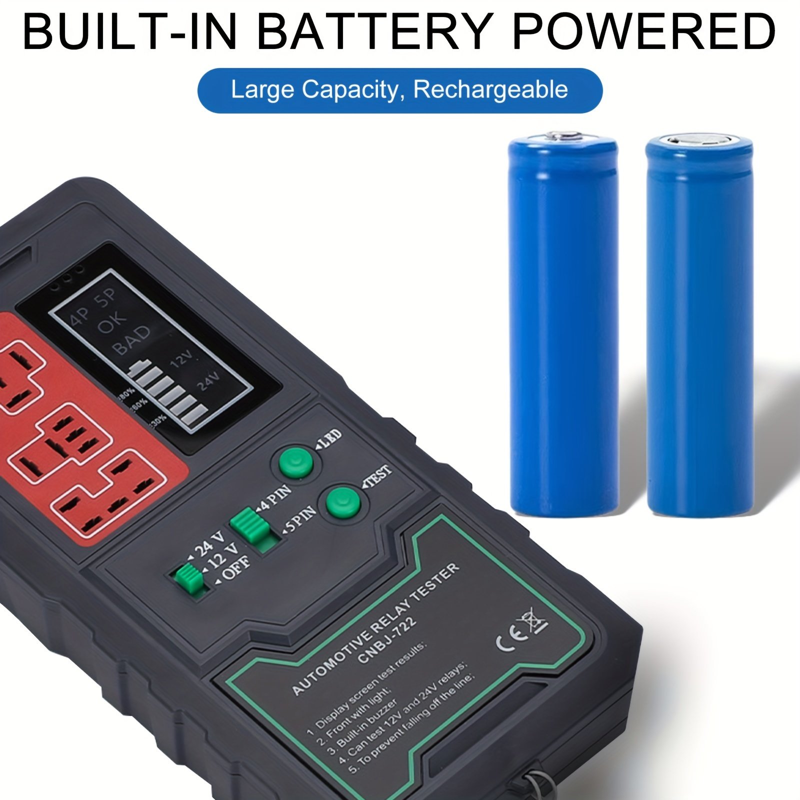 Universal Relay Tester Car Automotive 12v 24v Relays 4 Pin 5 Pin Diy Auto Relay Battery Circuit Checker Tool