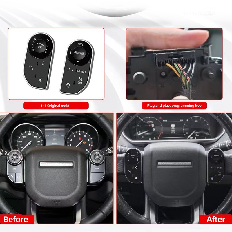 Auto Electronics Car Steering Wheel Touch Buttons for Land Rover Range Rover Sport L494 Vogue L405 2013-2017