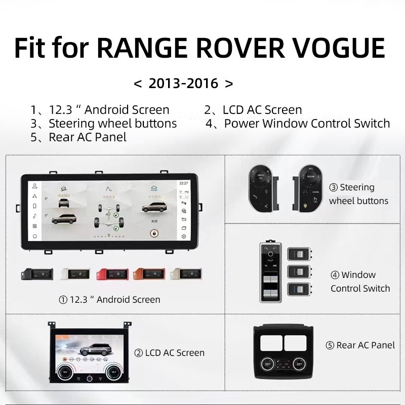 Auto Electronics Car Steering Wheel Touch Buttons for Land Rover Range Rover Sport L494 Vogue L405 2013-2017
