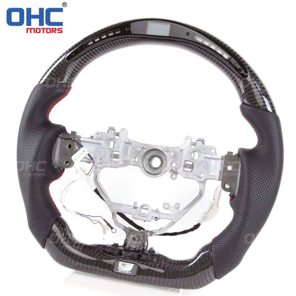 Carbon Fiber LED RPM Steering Wheel for 2014 2015 2016 2017 2018 2019 Lexus Gs NX 300 ISF is 250 CT200h GSF RCF Steering Wheel