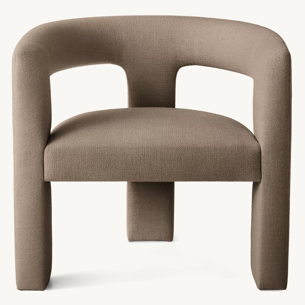 Living Space Fabric Single Coffee Chair Dining Room Armrest Chair Kitchen Upholstery Sofa Chair Factory Custom Furniture